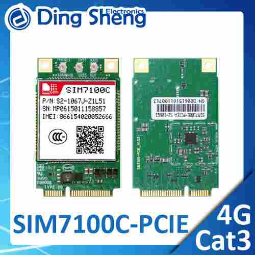 SIMCOM SIM7100C 4G TDD-LTE/FDD-LTE/TD-SCDMA/WCDMA/GSM/GNSS PCIE Module