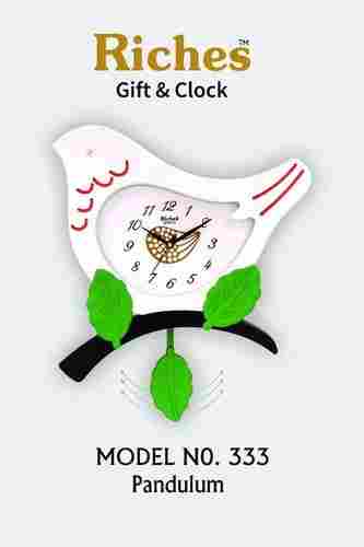 Bird Design Pendulum Wall Clock