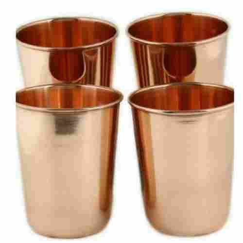 100% Pure Embossed Copper Glass Set of 4