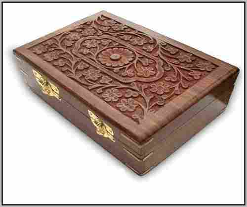 Wooden Hand Carved Jewellery Box