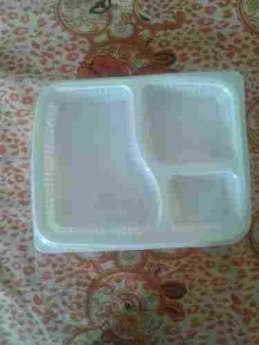 3 Compartment Disposable Food Tray With Lid
