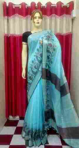 Fancy Design Linen Saree