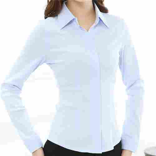 White Color Ladies Formal Shirts