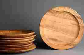 Round Designer Wooden Plates