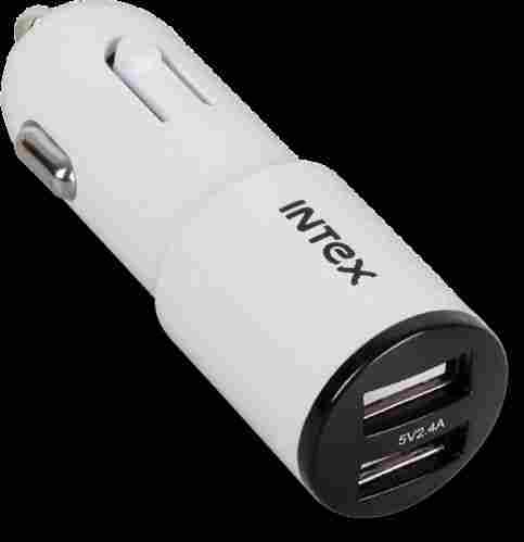 White Dual Car Charger