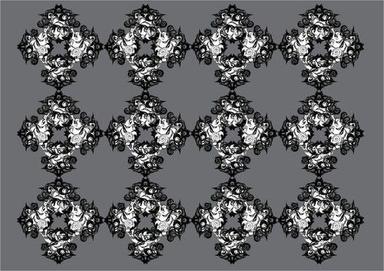 Black And Gray Print Gift Wrapping Paper