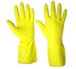 Yellow Household Rubber Hand Gloves