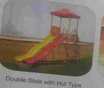 Children Outdoor Game - Double Slide With Hut Type
