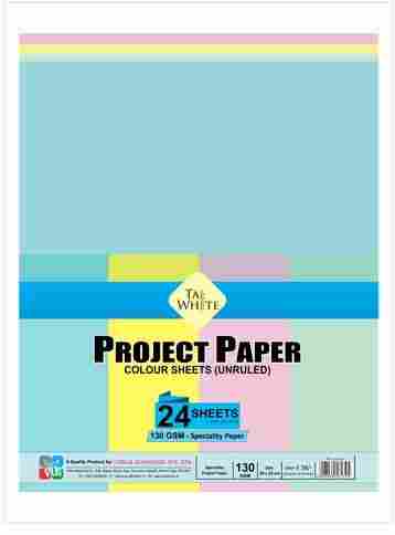 Unruled Colour Project Paper Sheets