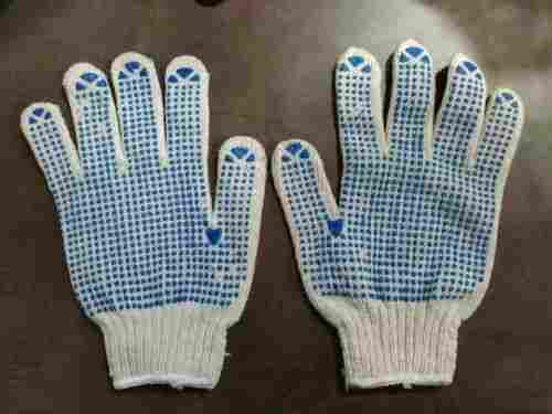 Cotton Knitted Hand Gloves With PVC Dots
