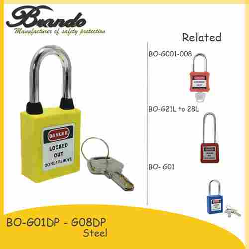 BO-G01 Steel Shackle Safety Padlocks For Lockout Tagout