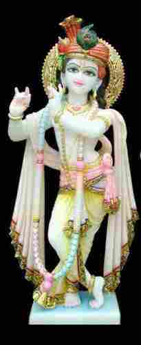 Super White Marble Krishna Statue