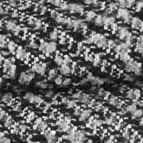 100% Polyester Black And White Woven Wool Fabric