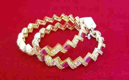 Cosmetic Diamond and Ruby Bracelet (Set of 2)