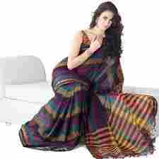 Ladies Cotton Printed Saree With Unstitched Blouse