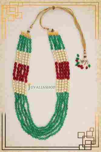 Designer Traditional Necklaces (5 Raw Necklaces With Ruby)