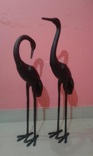 Aluminum Swan Couple Bird Statue
