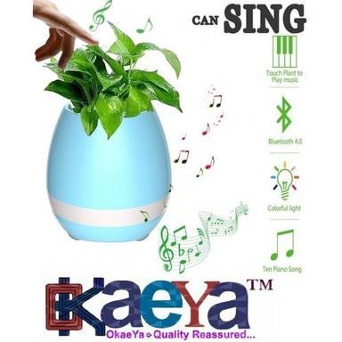 Smart LED Wireless Bluetooth Speaker Music Flower Pot [Touch Plant Can Sing Song]