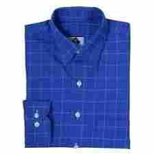Readymade Mens Blue Shirt With Customized Size