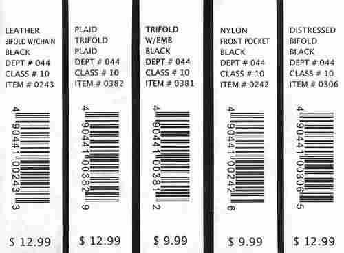 Barcode Labels for Garments
