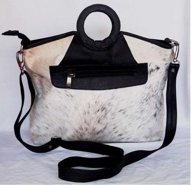 Black & White Hiar On Leather Handbags