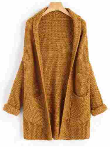 Ladies Fancy Brown Cardigan