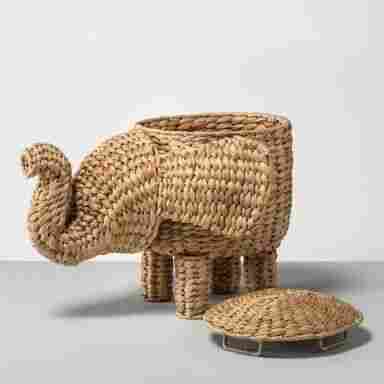 Elephant Shape Cane Basket