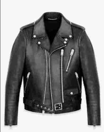 Customised Black Leather Jacket