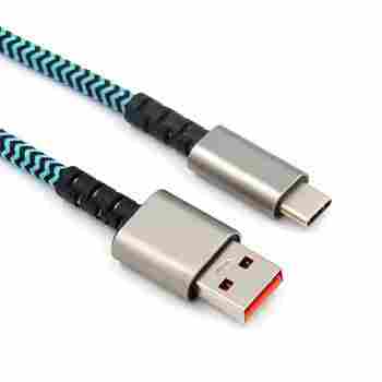 Connector USB 3.0 type C Jacket Nylon Braided and Aluminum Case Data Cable