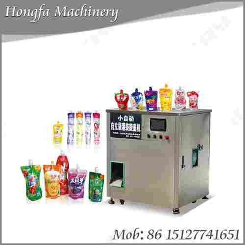 Small Automatic Standing Bag Filling And Capping Machine