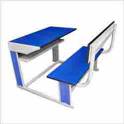 Blue Color Joint School Desk