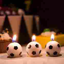 Football Pattern Birthday Candles