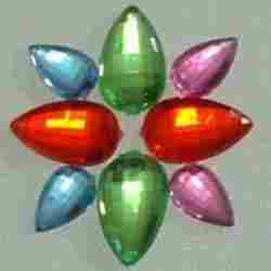 Beautiful Colored Pear Acrylic Beads