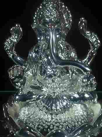 Shiny Silver Lakshmi Idols