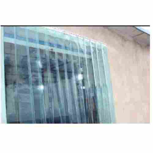 Gp Transparent And White Sliding Strip Curtain