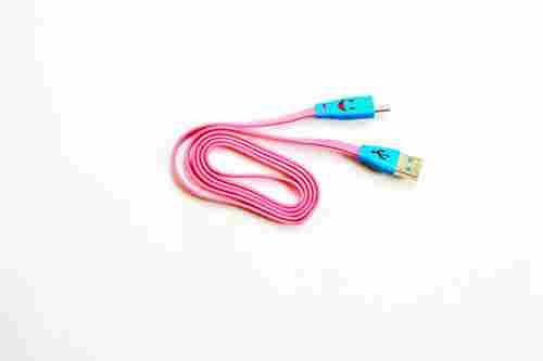 Pink Smiley Data Cable