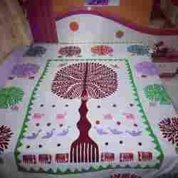 Embroidered And Patchwork Bed Sheet