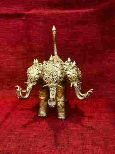 Dokra Panchmatha Elephant Statues