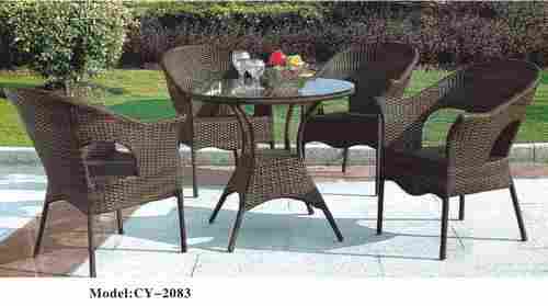Brown Garden Furniture - Table And Chairs