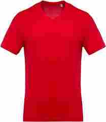 Red Color V-Neck Mens T-Shirt