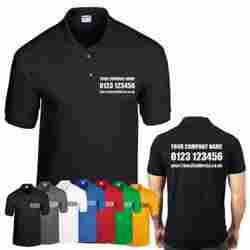 Black Color Cotton Corporate T Shirt