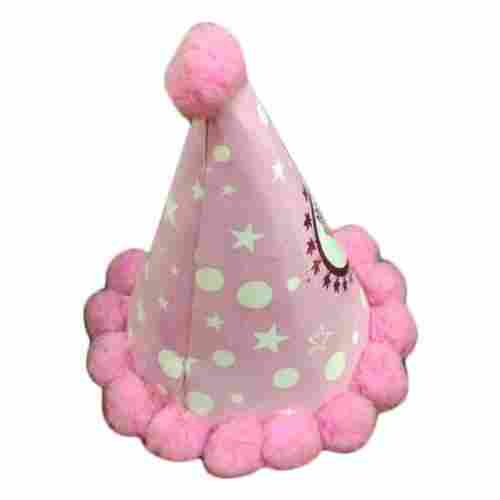 Pink Color Conical Birthday Cap