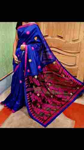 Cotton Silk Sarees With Jamdani Pallu