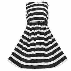 Black And White Girls Frock