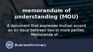 Memorandum of Understanding (MoU) Service