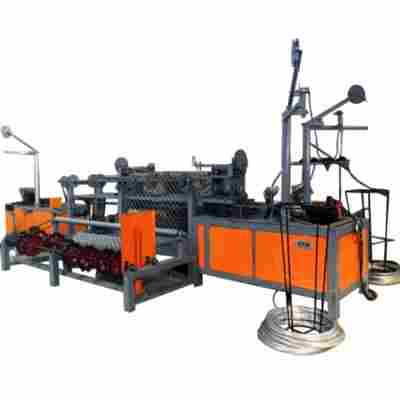 Single Wire Fully Automatic Chain Link Fence Making Machine