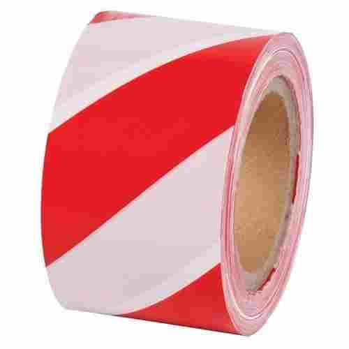 White And Red Barricade Safety Tape
