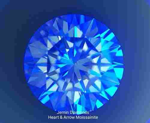 Full White Heart Round Loose Moissanite Diamond