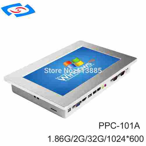 Wall Mounted 10.1 Inch Capacitive Touch Screen Industrial Panel PC For Monitor