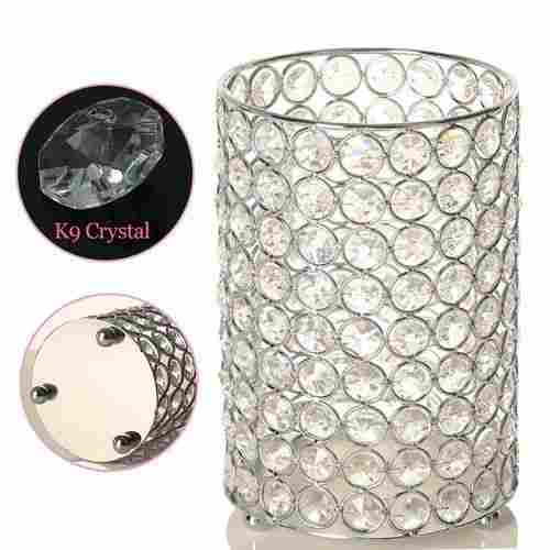 Cylindrical Crystal Candle Holder